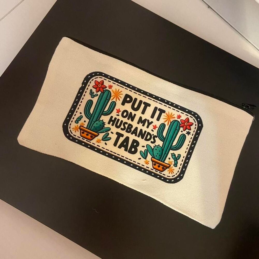 Put it on my Husbands Tab Zipper Pouch